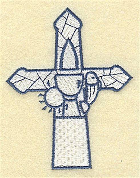 Picture of Cross With Chalice Machine Embroidery Design