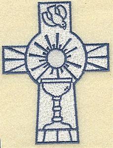 Picture of CrossWith Chalice Machine Embroidery Design