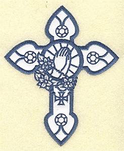 Picture of Praying Hands Applique Machine Embroidery Design