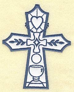 Picture of Communion Cross Applique Machine Embroidery Design