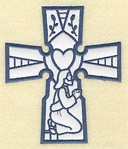 Picture of Jesus Cross Applique Machine Embroidery Design