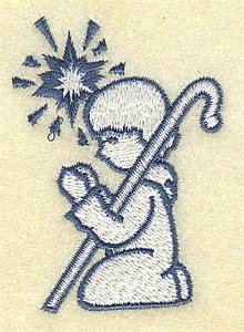 Picture of Shepherd Praying Machine Embroidery Design