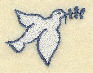 Picture of Dove With Branch Machine Embroidery Design