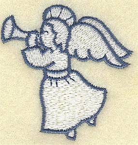 Picture of Angel With Trumpet Machine Embroidery Design