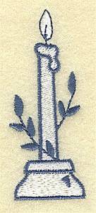Picture of Candle With Laurel Machine Embroidery Design