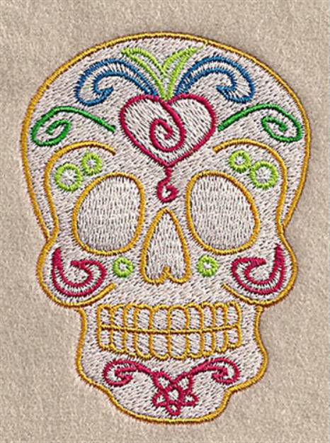 Picture of Fancy Skull Machine Embroidery Design