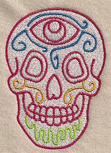 Picture of Skull Design Machine Embroidery Design