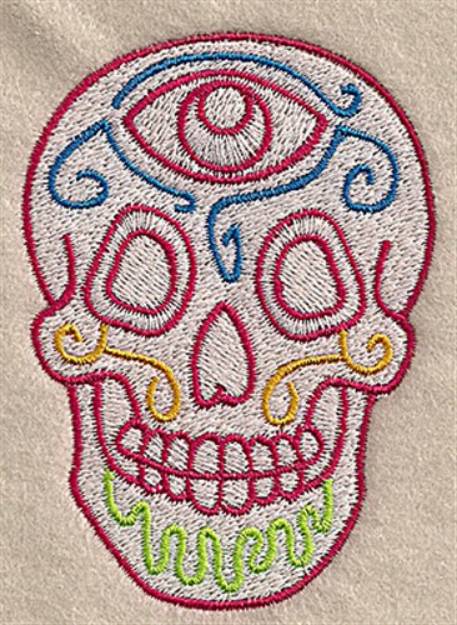 Picture of Skull Design Machine Embroidery Design