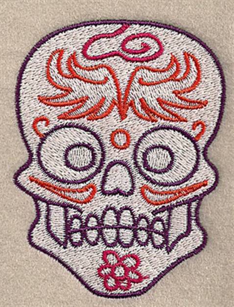 Picture of Skull Decor Machine Embroidery Design