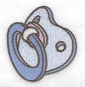 Picture of Large Boys Pacifier Machine Embroidery Design