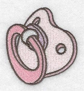 Picture of Large Girl Pacifier Machine Embroidery Design
