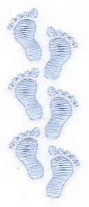 Picture of Boy Footprints Machine Embroidery Design