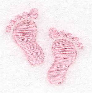 Picture of Girls Footprint Machine Embroidery Design