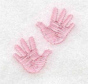 Picture of Girls Handprint Machine Embroidery Design