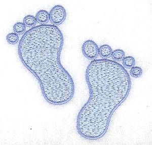 Picture of Large Boy Footprint Machine Embroidery Design