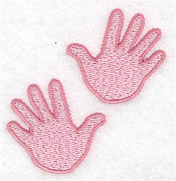 Picture of Large Girl Handprint Machine Embroidery Design