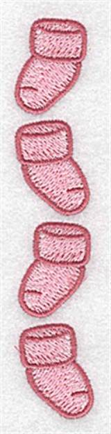 Picture of Girl Baby Booties Machine Embroidery Design