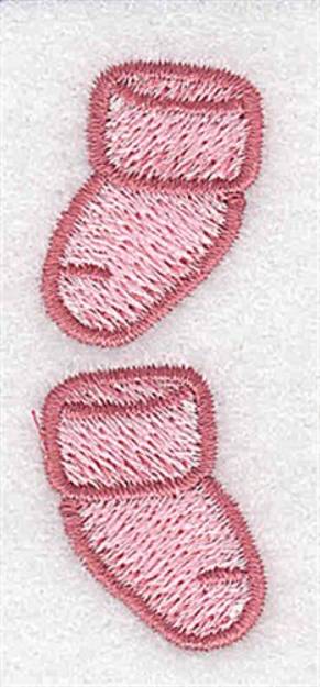 Picture of Pair Girl Booties Machine Embroidery Design