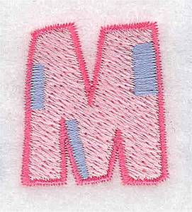 Picture of Baby Alphabet M Machine Embroidery Design