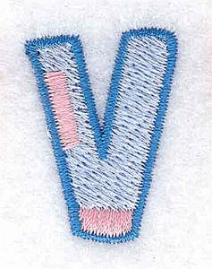 Picture of Baby Alphabet V Machine Embroidery Design