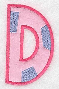 Picture of Applique Baby Alphabet D Machine Embroidery Design