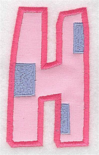 Picture of Applique Baby Alphabet H Machine Embroidery Design
