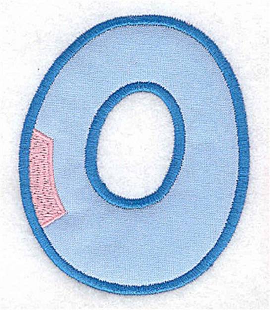 Picture of Applique Baby Alphabet O Machine Embroidery Design