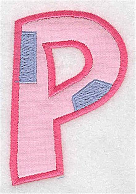 Picture of Applique Baby Alphabet P Machine Embroidery Design