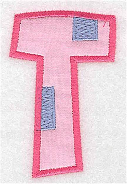 Picture of Applique Baby Alphabet T Machine Embroidery Design