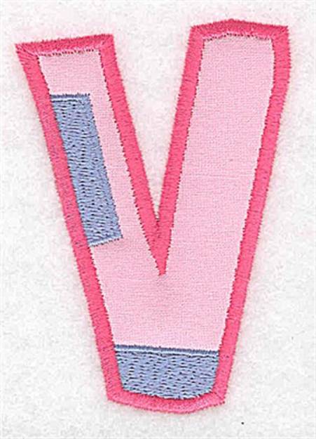 Picture of Applique Baby Alphabet V Machine Embroidery Design