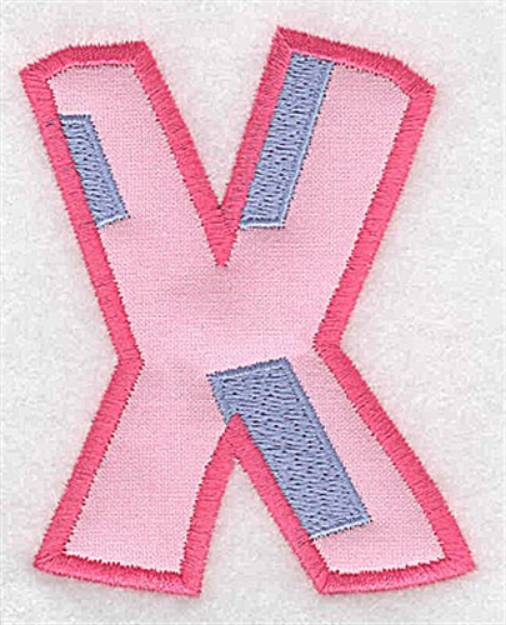 Picture of Applique Baby Alphabet X Machine Embroidery Design
