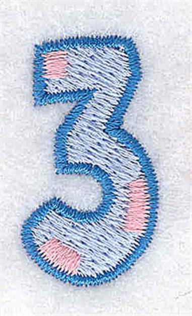 Picture of Baby Number 3 Machine Embroidery Design
