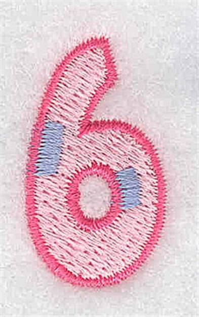 Picture of Baby Number 6 Machine Embroidery Design