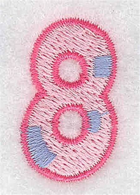 Picture of Baby Number 8 Machine Embroidery Design