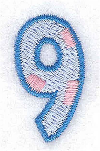 Picture of Baby Number 9 Machine Embroidery Design