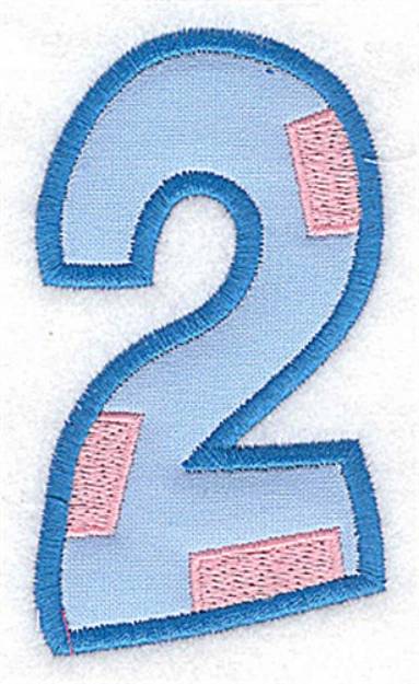 Picture of Applique Baby Number 2 Machine Embroidery Design