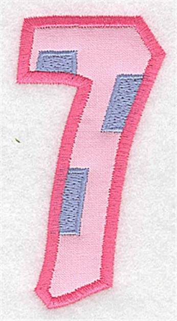 Picture of Applique Baby Number 7 Machine Embroidery Design