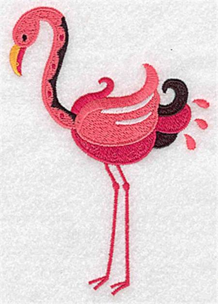 Picture of Lovely Flamingo Machine Embroidery Design