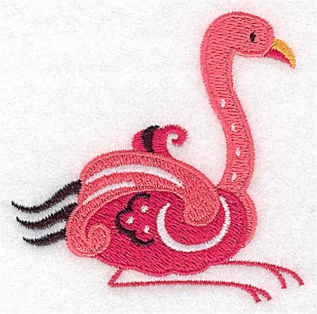 Picture of Sitting Flamingo Machine Embroidery Design