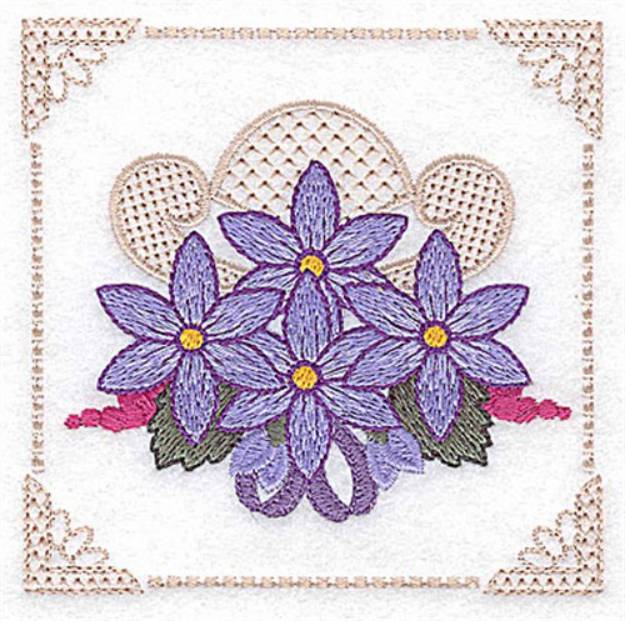 Picture of Pretty Floral Machine Embroidery Design