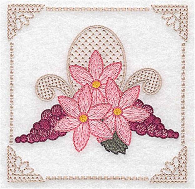 Picture of Grapes & Flowers Machine Embroidery Design