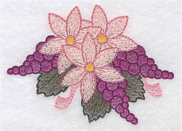 Picture of Flowers & Grapes Machine Embroidery Design