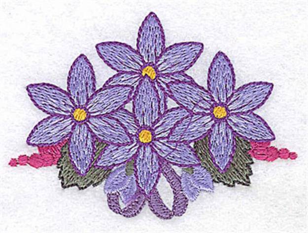 Picture of Four Flowers Machine Embroidery Design