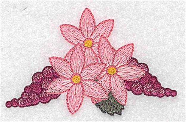 Picture of Grapes And Flowers Machine Embroidery Design