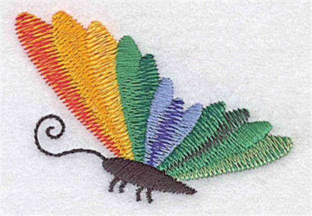 Picture of Side View Butterfly Machine Embroidery Design