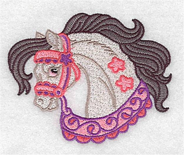 Picture of Pretty Carousel Horse Machine Embroidery Design