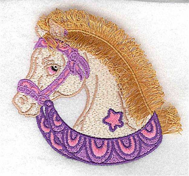 Picture of Cute Fringe Horse Machine Embroidery Design