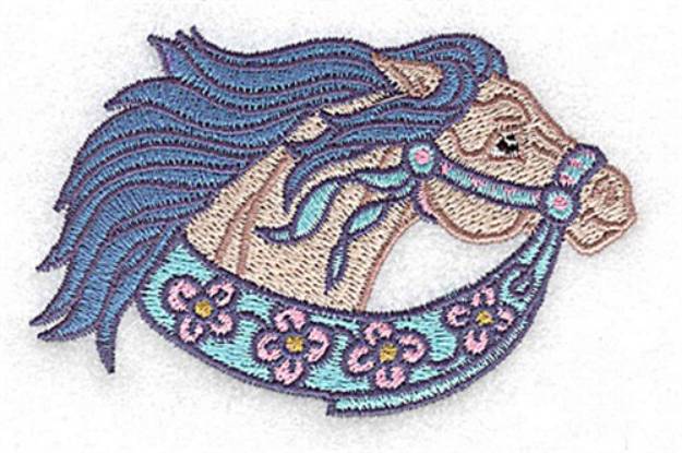Picture of Floral Carousel Horse Machine Embroidery Design