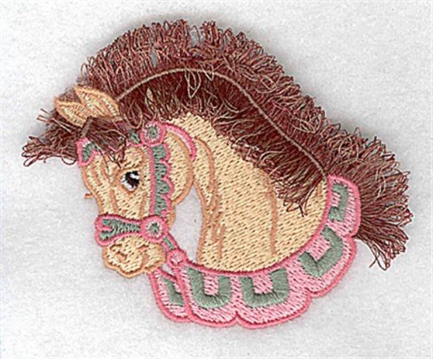 Picture of Elegant Fringed Horse Machine Embroidery Design