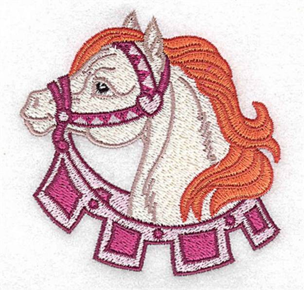 Picture of Pretty Carousel Horse Machine Embroidery Design